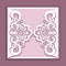 Square lace wedding card