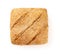 Square loaf of bread with flax seeds cutout. Whole wheat bread with a delicious crispy crust isolated on a white background. Tasty