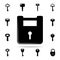 square lock icon. lock and keys icons universal set for web and mobile