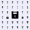 square lock icon. lock and keys icons universal set for web and mobile
