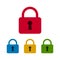 Square lock icons