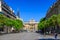 Square Louis Lepine and Palais de Justice de Paris Palace of Justice in Paris, France.