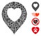 Square Love Heart Marker Icon Vector Collage