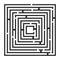 Square maze, labirynth vector symbol icon design.