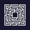 Square maze, labyrinth icon. Business concept.