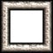 Square metallic frame with ornament