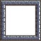 Square metallic frame with ornament