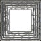 Square metallic frame with ornament