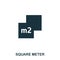 Square Meter creative icon. Simple element illustration. Square Meter concept symbol design from real estate collection