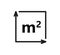 Square Meter icon. M2 sign. Flat area in square metres . Measuring land area icon. Place dimension pictogram. Vector