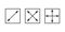 Square meter, size area inside m2 icon set. Measuring surface dimension sign. Measure of place with length and width