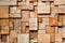 Square modern decorated wood background