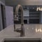 Square Modern kitchen interior with stone counters interior