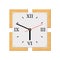 Square modern wooden wall clock