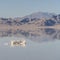 Square Mountains reflected in Bonnievale Salt Flats, Utah