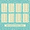 Square multiplication. Table poster with geometric figures for printing educational material at school or at home. Education card