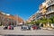 Square in old part of Seville town on summer day, Spain.