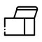 Square Opened Cardboard Carton Box Vector Icon