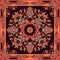 Square ornamental shawl or carpet in oriental style