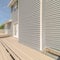 Square Outdoor deck construction on modern town house