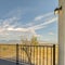 Square Outdoor deck or patio in the countryside