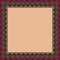 Square pattern. Background abstract geometric burgundy cream gray brown color. The form is empty with a lace border around the