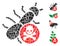 Square Pesticide Icon Vector Collage