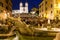 Square Piazza di Spagna, Fountain Fontana della Barcaccia in Rome