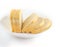 Square Plain bread on white background