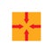 Square pointing arrow geometric logo vector