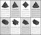 Square Pyramid and Octahedron Black Prisms Set