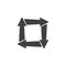 Square rotation arrows vector icon