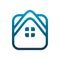 Square rounded real estate housing logo design