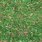 Square seamless texture of the grass with apples