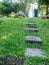 Square shape concrete walkway