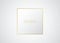 Square shape frame space for content luxury white and gold concept with pattern background