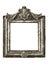 Square silver picture frame w/ clipping path