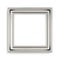 Square silver picture frame on white background. 3d rendering