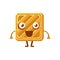 Square Simple Butter Biscuit, Sweet Dessert Pastry Childish Cartoon Character