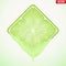 Square slice of lime with fresh juice. Vector