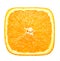 Square slice of orange