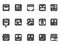 Square smiley face icons