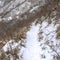 Square Snow dusted mountain scenery of Provo Canyon in Utah during winter season