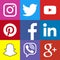 Square social media logo or social media icon template set.