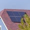 Square Solar photovoltaic panel on a house roof
