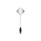 Square spatula utensil vector illustration isoalted on white background. Metal tool for frying with heat resistant handle.