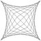 Square spider web, grid trap, vector illustration net trap