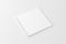 Square Spiral Notebook Notepad White Blank 3D Rendering Mockup