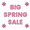 Square spring summer sale banner. Pink social media banner