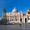 Square and St Peter Basilica in xmas season